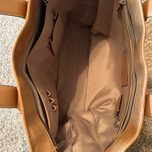 Coach Leather Tote Messenger Bag F70103 Crossbody Laptop Work Briefcase - Picture 4 of 8